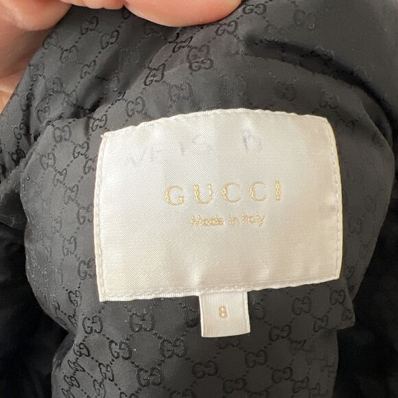 Gucci Kids Unisex Down Filled Black Puffer Jacket Coat Vest Size 8 - Picture 15 of 15
